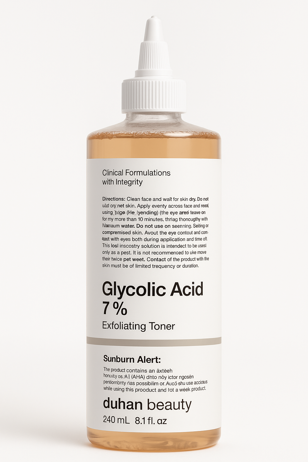 Duhan Beauty Glycolic Acid 7% Exfoliating Toner - Aydınlatmaya ve Pürüzsüzleştirmeye Yardımcı Tonik 240ml